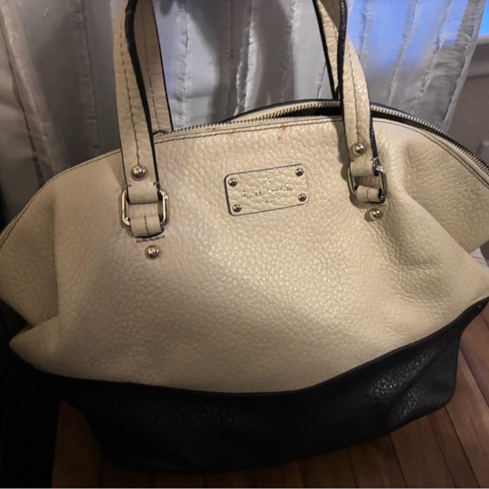 Kate Spade Elegant Two-Tone Leather Tote Bag